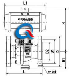 氣動襯氟球閥 配AT執行器