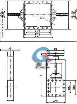 手動閘板閥,手動插板閥 結構尺寸圖