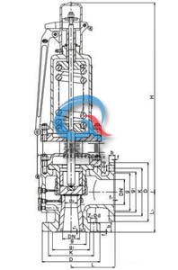 A40Y帶散熱器安全閥 (外形結構尺寸)